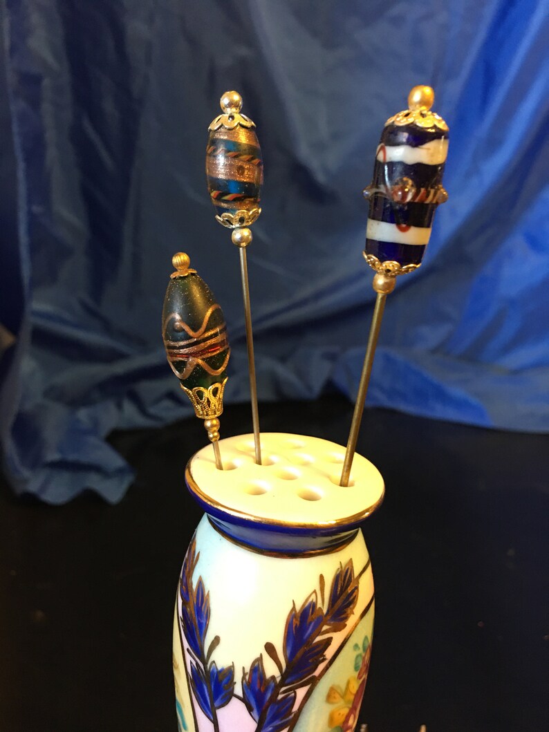 Vintage Hat and Stick Pins Lampwork Pin Heads Medical Etsy