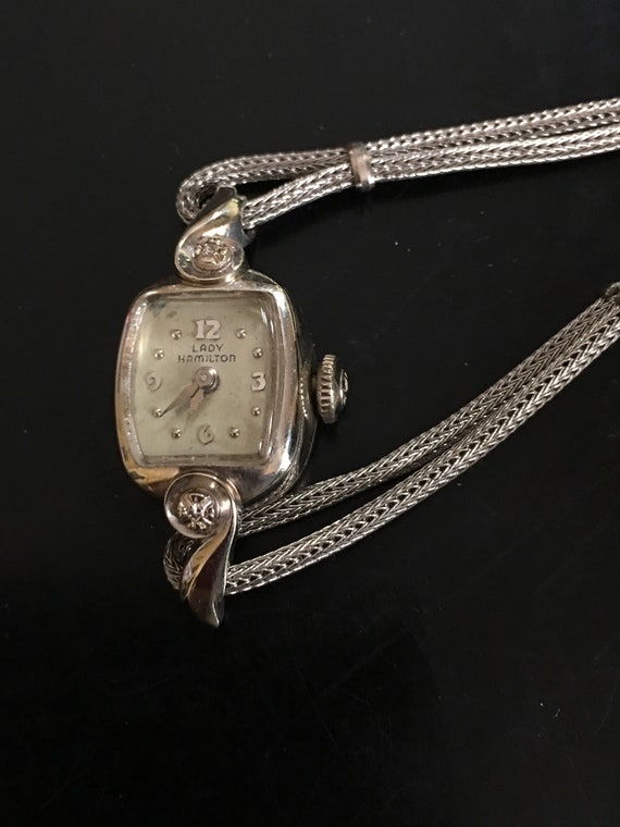 Ladies Hamilton Watch - White Gold and Diamond Lad