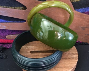 ヴィンテージ ベークライト ブレスレット 5個セット グリーン - Etsy 日本