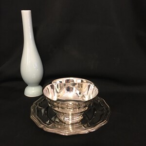 Set zilveren snoepschaal en -tray - Paul Revere-reproductie