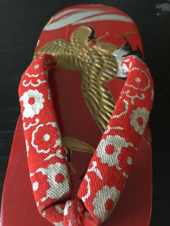 Child's Laquered Geta Japanese Child's Shoes Gem