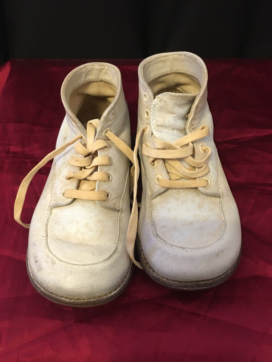 5 Pair Vintage Children's Shoes White Leather Etsy