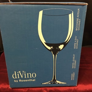 Fine Crystal Wine and Water Glasses DiVino by Rosenthal Vintage Holiday Glasses image 7