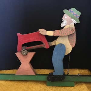 Sawyer Whirligig - Hand Made Whirligig - Wooden Sawyer