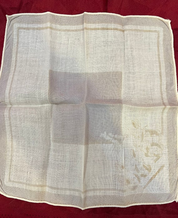 Linen Hankies - Antique Linen - Unbleached Linen … - image 4