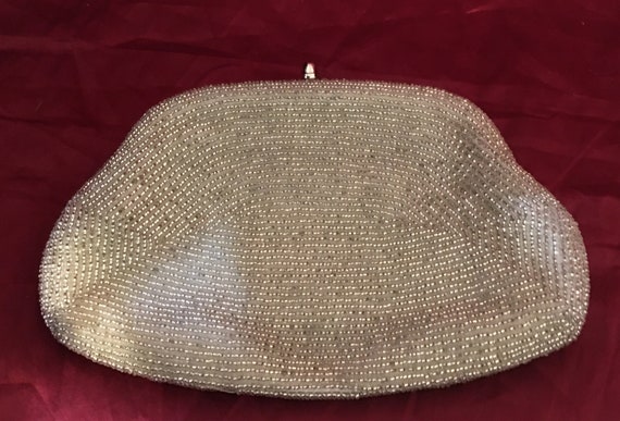 Vintage Beaded Clutch - Clutch with Wrist Strap - image 2