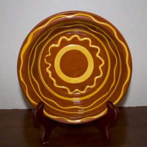 Breininger Redware Bowl: Pennsylvania Dutch Pottery, 7&quot;