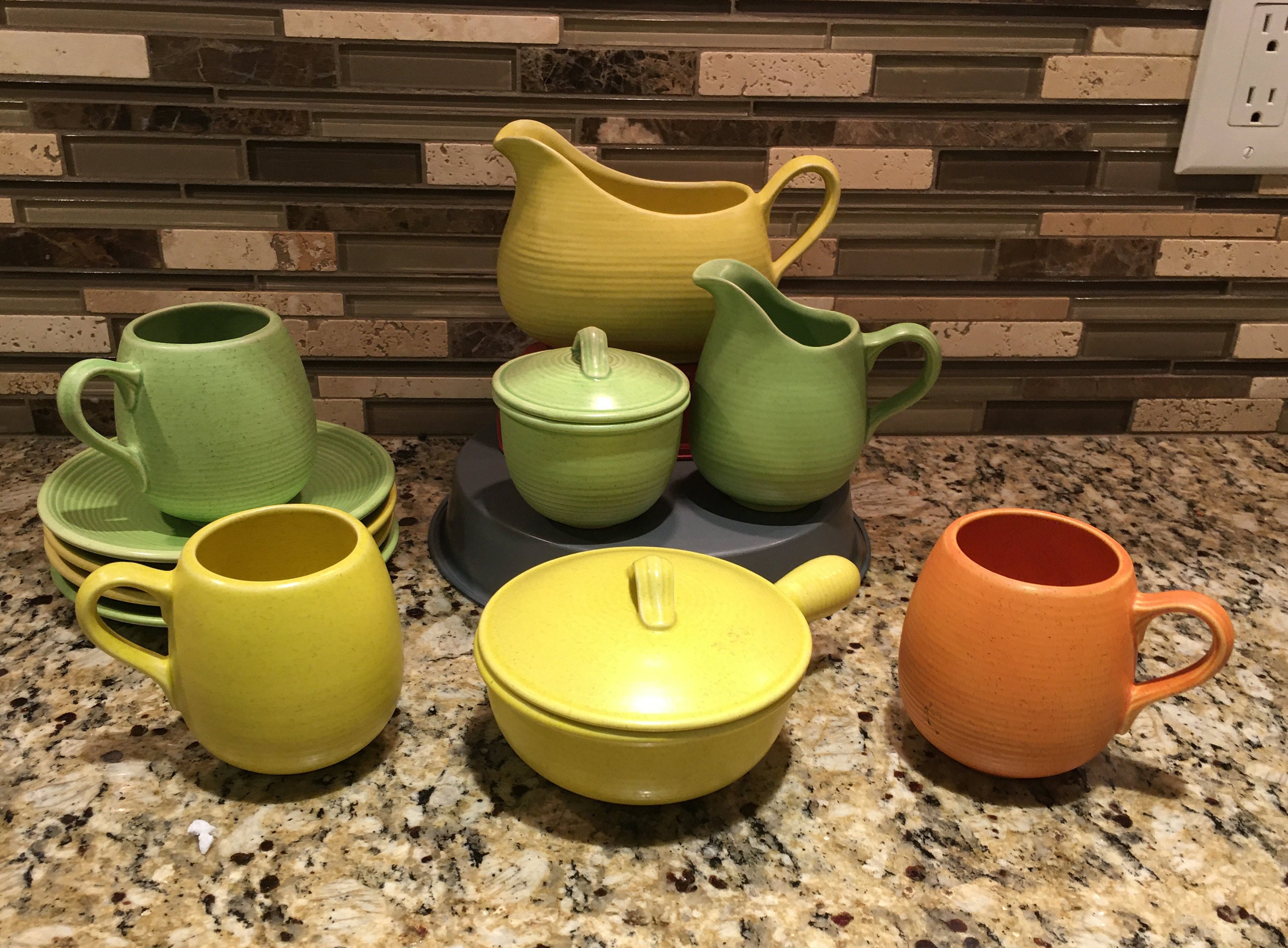 Citrus Stoneware Summer Dishes 16 Pieces Etsy