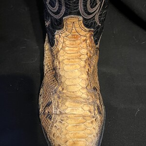 Vintage Dingo Python & Leather Cowboy Boots - Women's 8.5 - Etsy