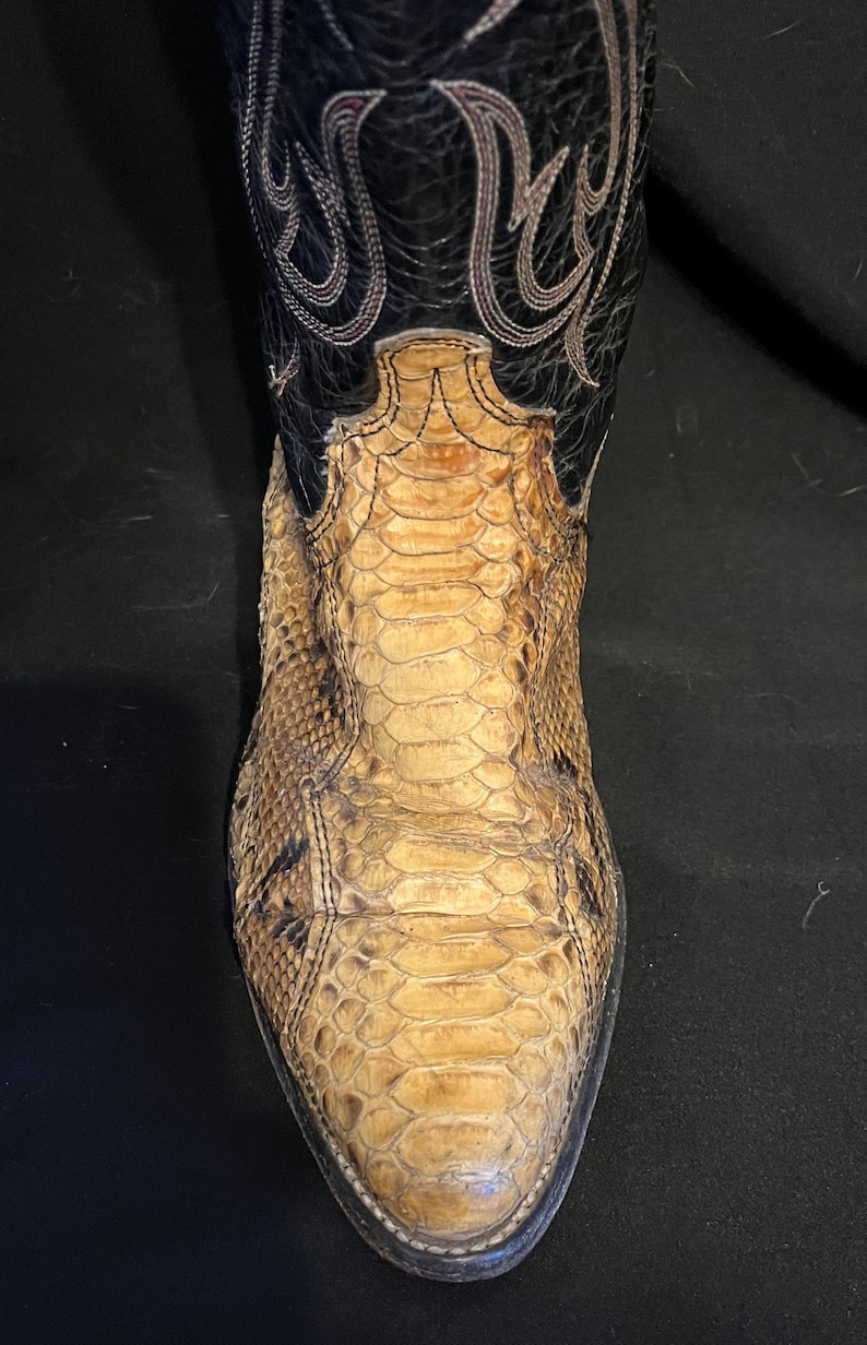 Vintage Dingo Python & Leather Cowboy Boots - Women's 8.5 - Etsy