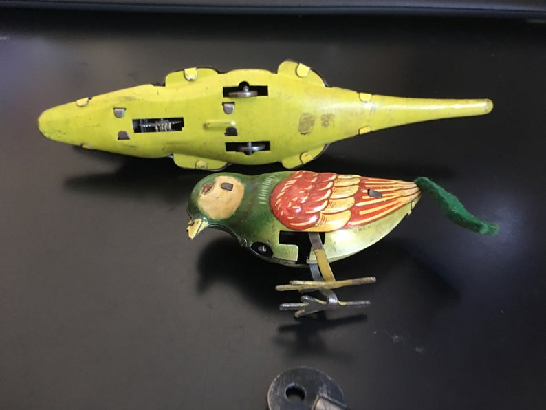 Post-War US Zone German made Wind Up Tin Toys