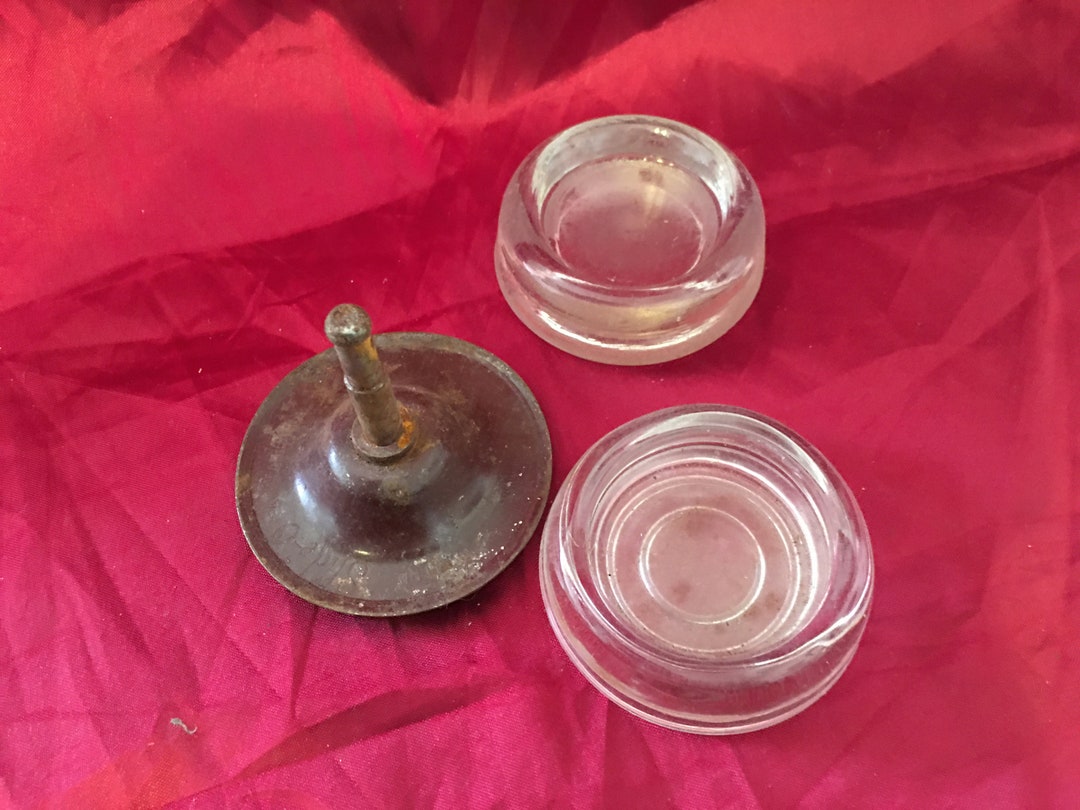 Vintage/antique Furniture Coasters Glass Coasters Screwin Furniture Coasters Etsy