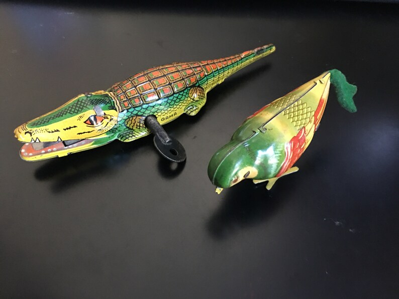 Post-War US Zone German made Wind Up Tin Toys