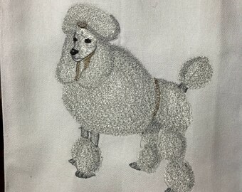 French Poodle Tea Towel