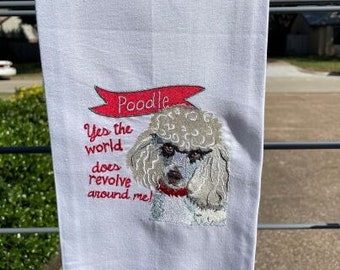 Poodle Tea Towel