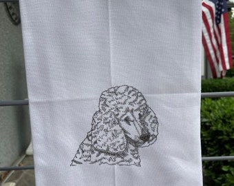 Standard Poodle tea towel