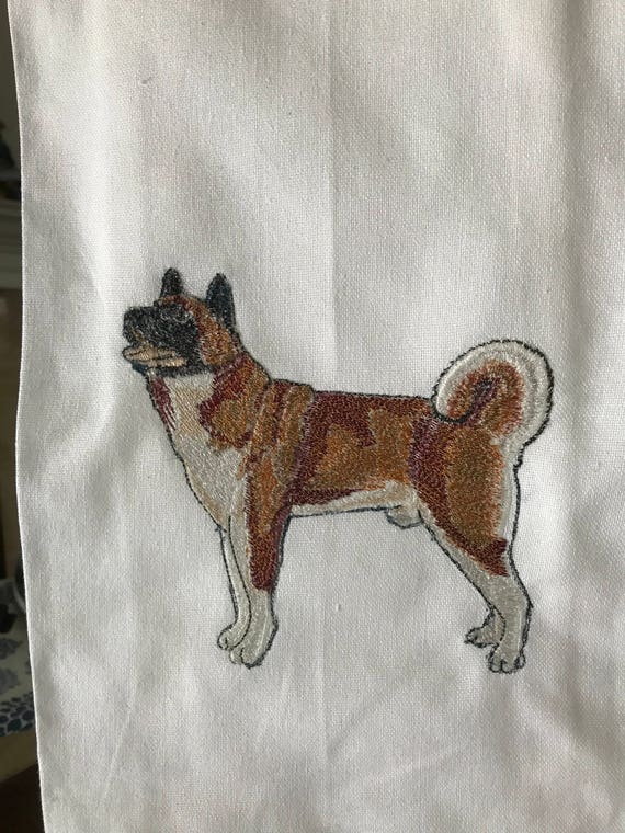 Akita Tea Towel Etsy