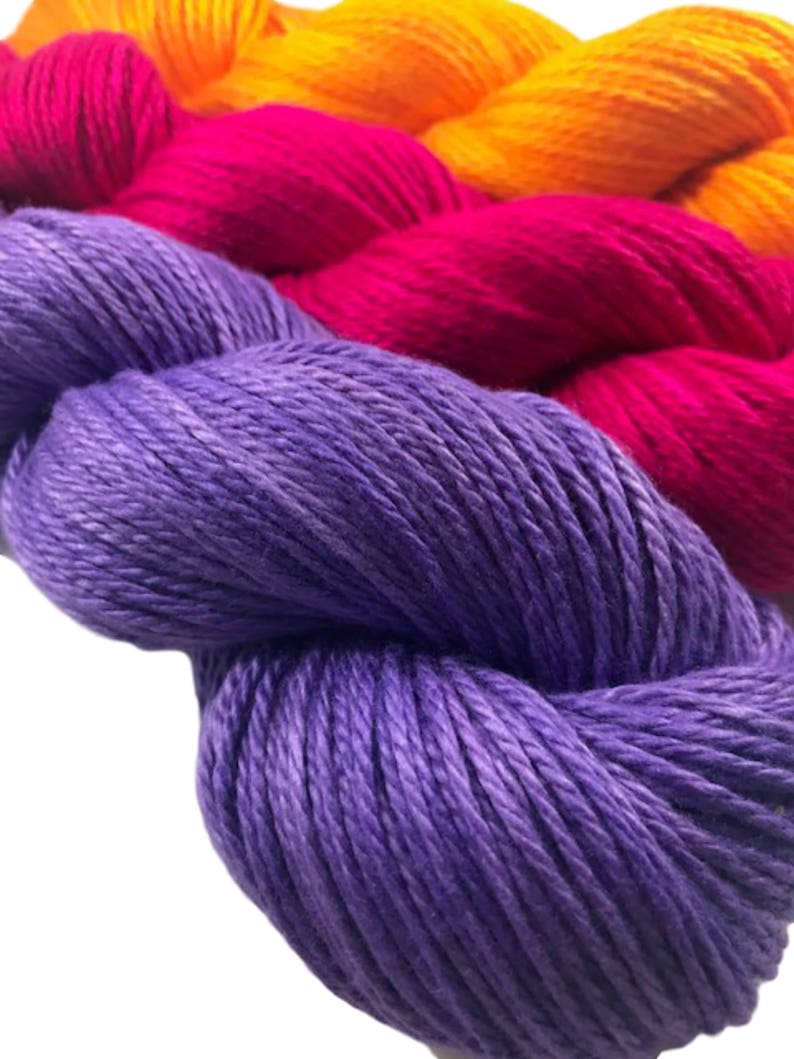 Hand Dyed Yarn Kit 480 yds total DK Light Worsted Etsy