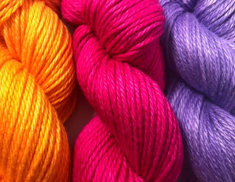 Hand Dyed Yarn Kit 480 yds total DK Light Worsted Etsy
