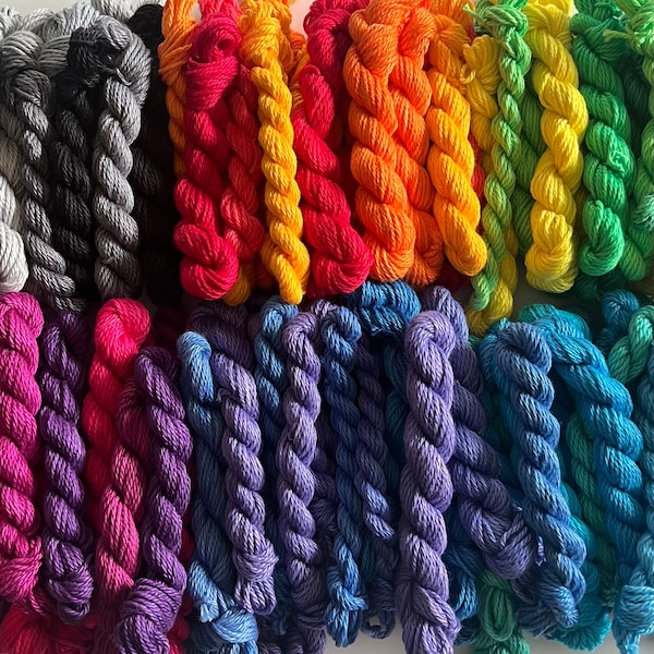 Hand Dyed Vegan DK Light Worsted Scrap Yarn by the Ounce | Bamboo Cotton - Choose Color Grouping | Limited Time Product -  Ready to Ship