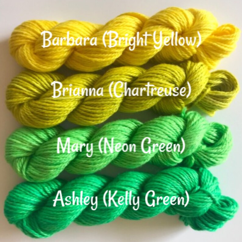 Vegan Yarn Kit Hand Dyed DK / Light Worsted 10 Mini Etsy