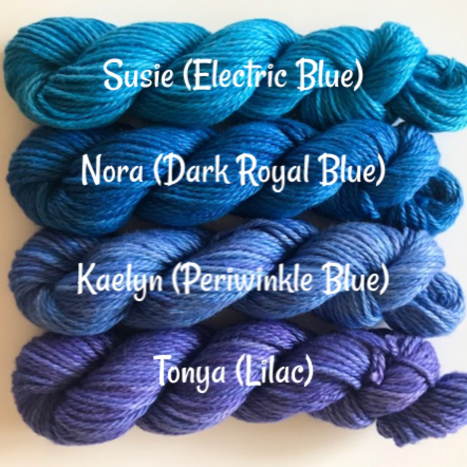 Hand Dyed Yarn 10 Color Mini Skein Kit Vegan Fiber DK Etsy