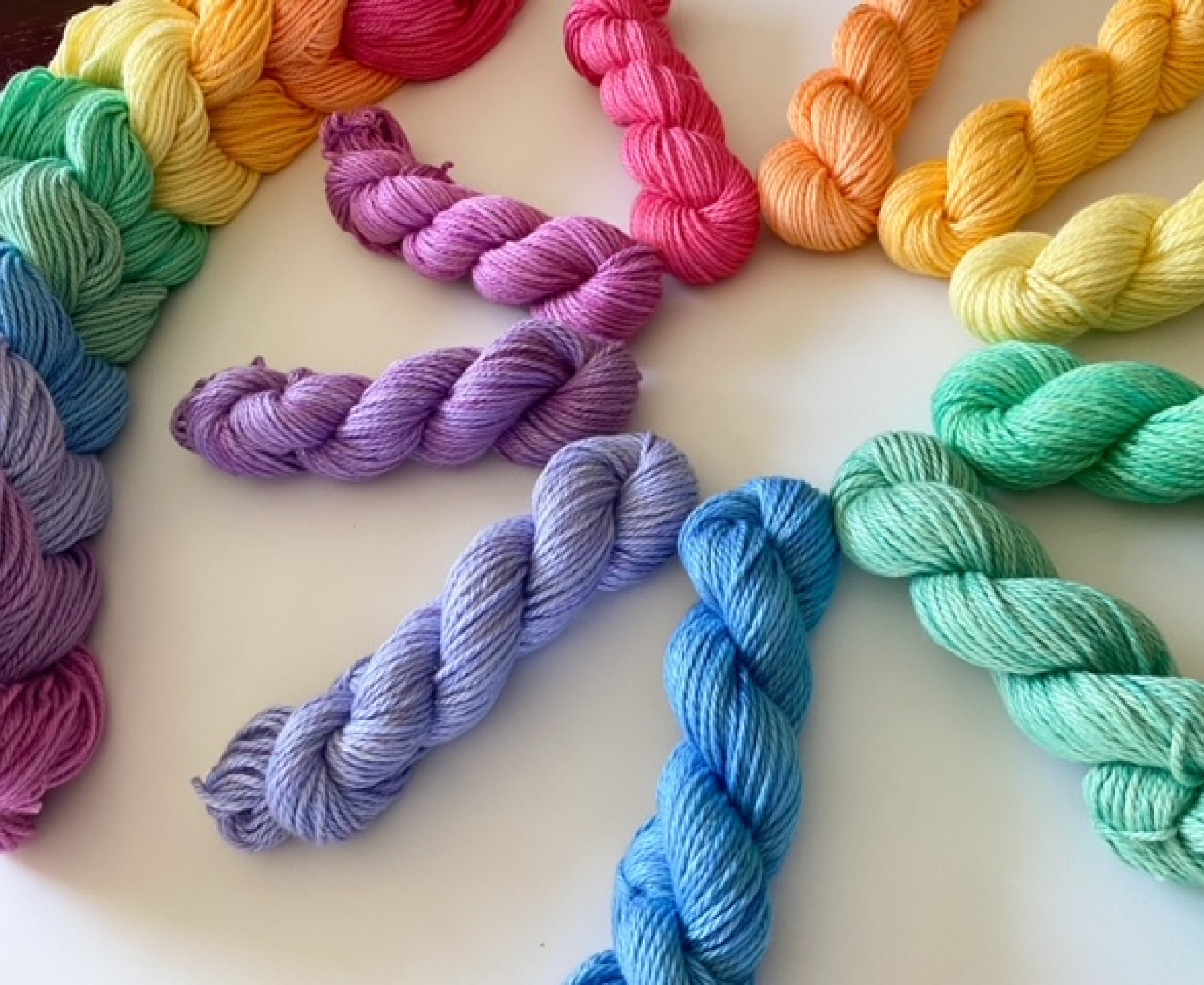 Pastel Rainbow (Hand Dyed Chenille Yarn)