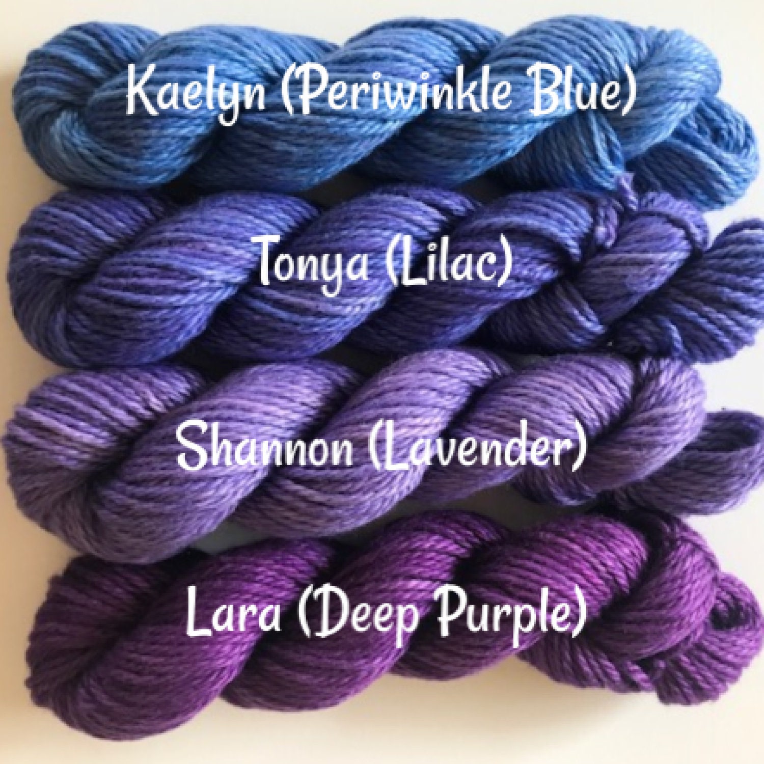 Hand Dyed Yarn 10 Color Mini Skein Kit Vegan Fiber DK Etsy