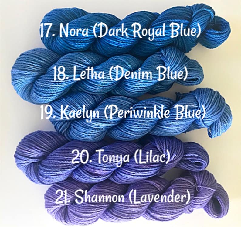 Vegan Yarn Hanks Hand Dyed DK / Light Worsted Choose Etsy