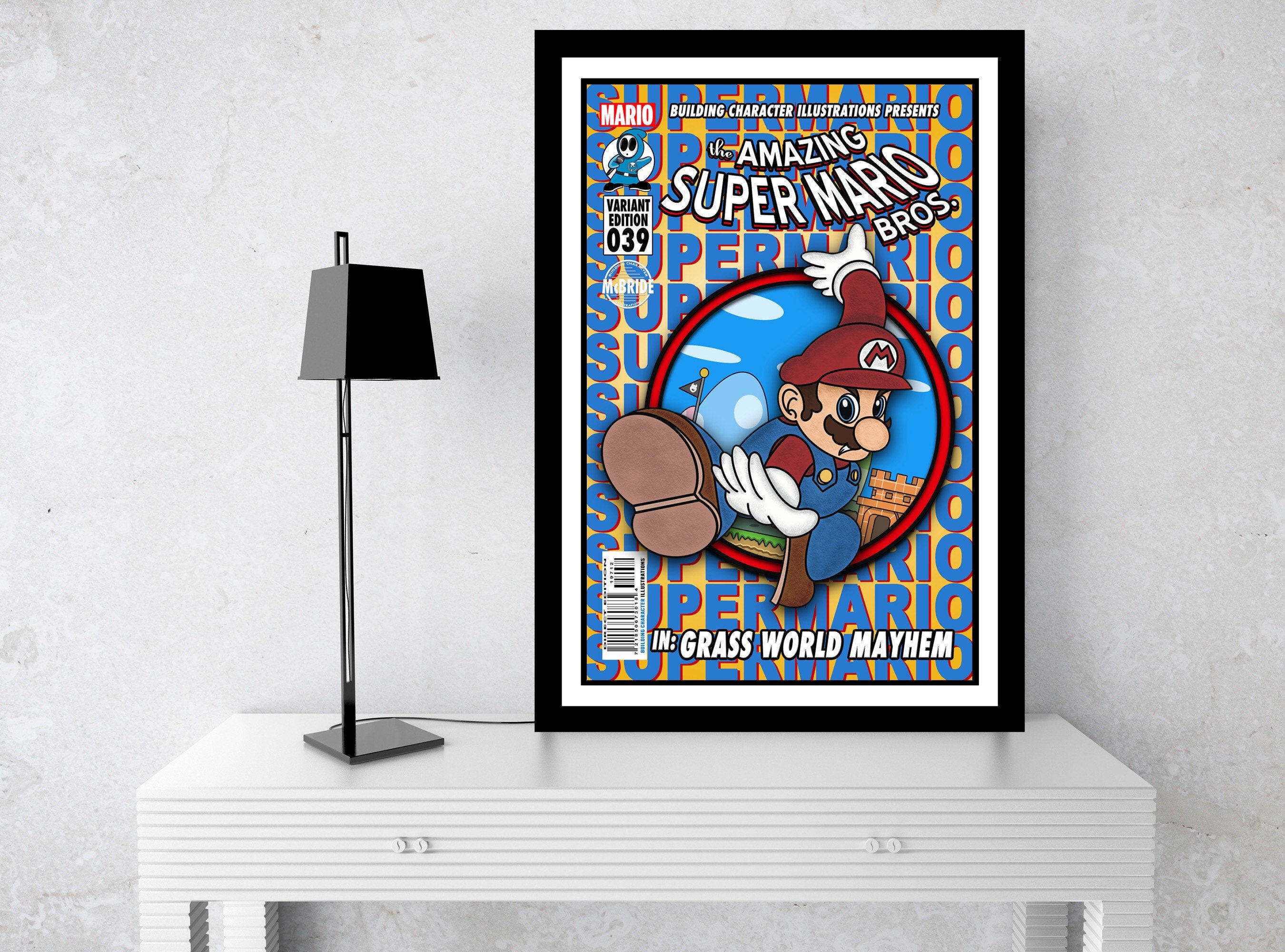 Super Mario Amazing Spiderman 300 Comic Homage Poster - Etsy