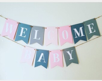 welcome baby banner etsy baby banner
