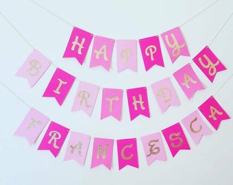 girl birthday banner etsy