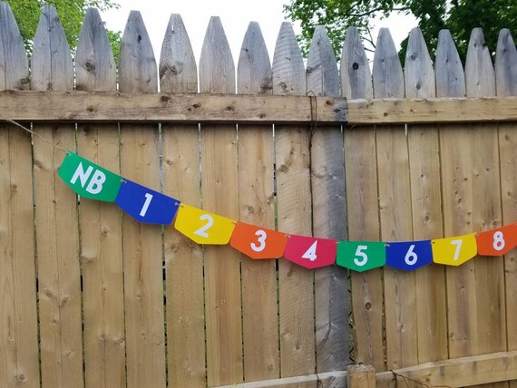 Primary colors birthday banner,photo banner,1st birthday banner,1st birthday decor,birthday banner,1st year photo banner,primary birthday Il_570xn