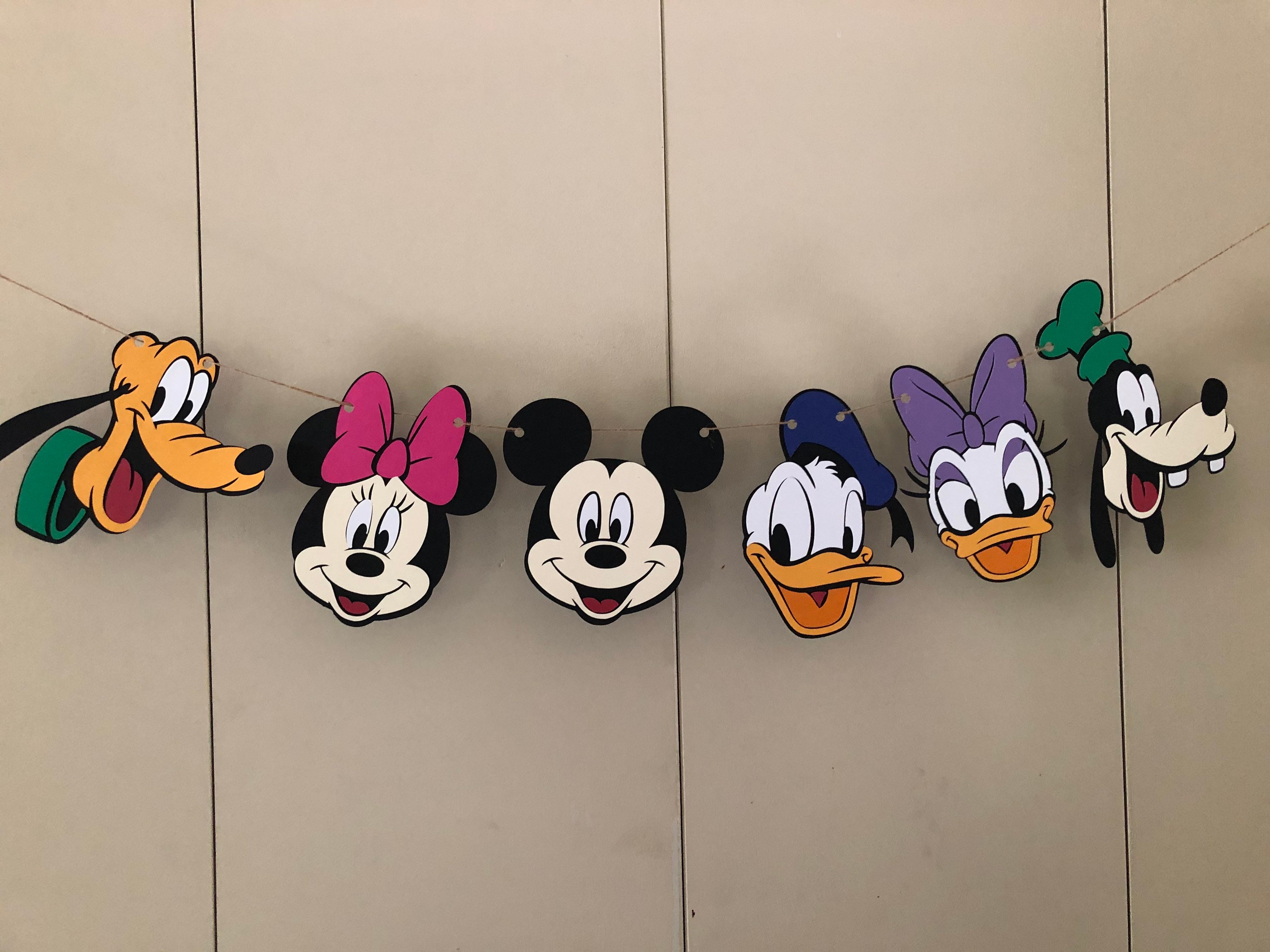 Mickey Mouse Clubhouse Banner Fab Five Disney Characters - Etsy Mickey Mouse Clubhouse Banner Fab Five Disney Characters - Etsy