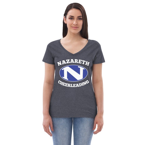 Women’s recycled v-neck t-shirt, Nazareth cheerleading tee, nazareth athletics shirt, nazareth blue eagles tee, Nazareth Clippers tee Il_570xn
