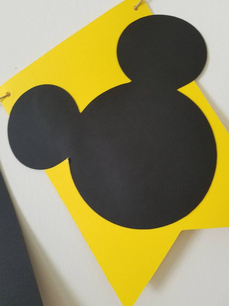 Mickey High Chair Bannerone Bannermickey Birthday - Etsy