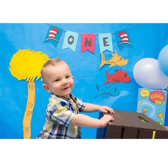 Dr.Seuss high chair banner,dr. Seuss birthday banner,cat in the hat high chair banner,cat in the hat birthday banner, cake smash banner,1st Il_570xn