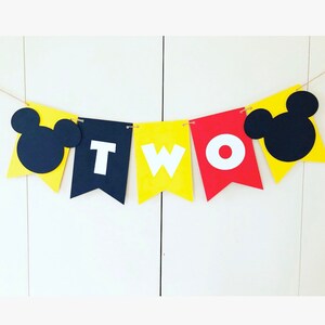 Mickey High Chair Banner,one Banner,mickey Birthday Decoration,mickey ...