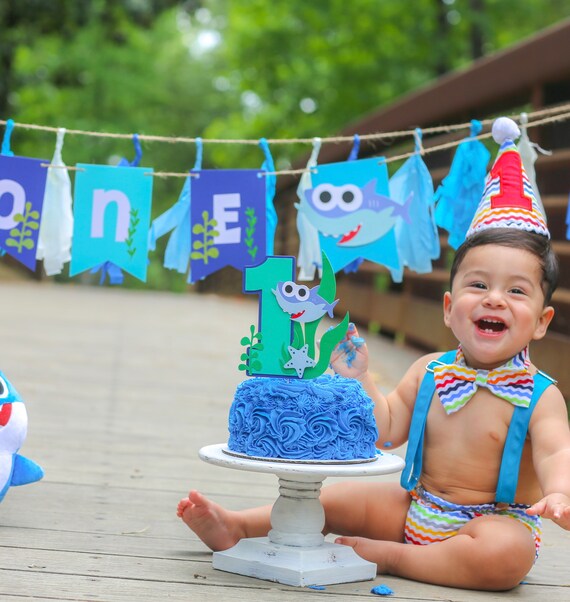 Baby Shark Cake Topperany Age Cake Topperbeach Birthday Cake Etsy Finland
