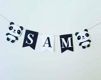 Printable Happy Birthday Banner Panda Party