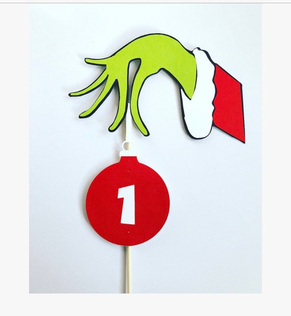 Grinch inspired cake topper, grinch birthday decor,grinch cake smash decor,grinch photo prop,grinch 1st birthday,grinch centerpiece, Il_570xn