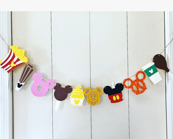 LARGE Disney Snacks Banner,Disney world snacks banner,Disneyland snacks banner,here for the snacks,Mickey waffle,Mickey pretzel,dole whip Il_570xn