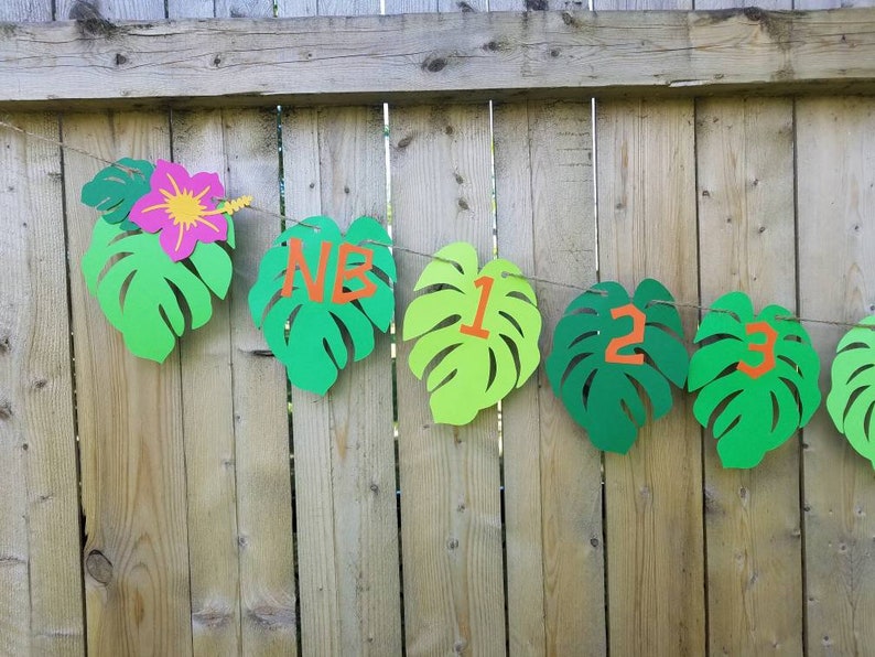 Moana photo banner,luau photo banner,Moana birthday banner,luau birthday banner,tropical birthday banner,tropical photo banner,leaf garland