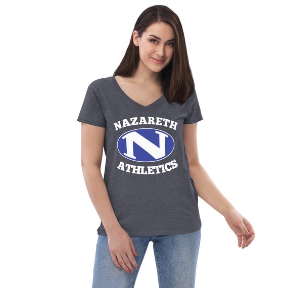 Women’s recycled v-neck t-shirt, nazareth athletics t, Nazareth Clippers, nazareth blue eagles, Nazareth High School spirit tee Il_570xn