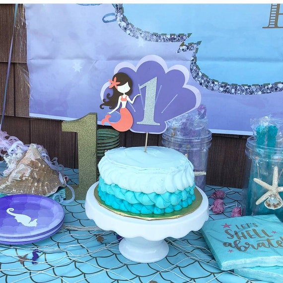 Mermaid Topper Mermaid Centerpieces Mermaid Cake Topper Mermaid