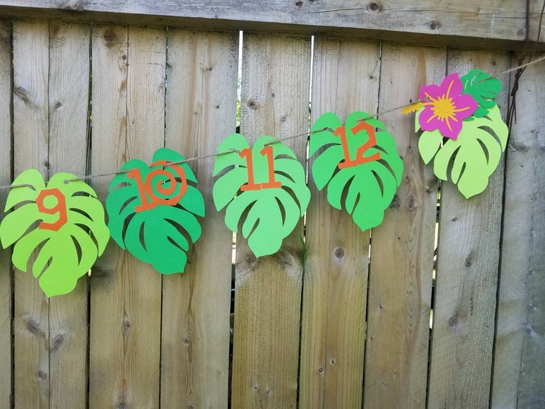 Moana photo banner,luau photo banner,Moana birthday banner,luau birthday banner,tropical birthday banner,tropical photo banner,leaf garland