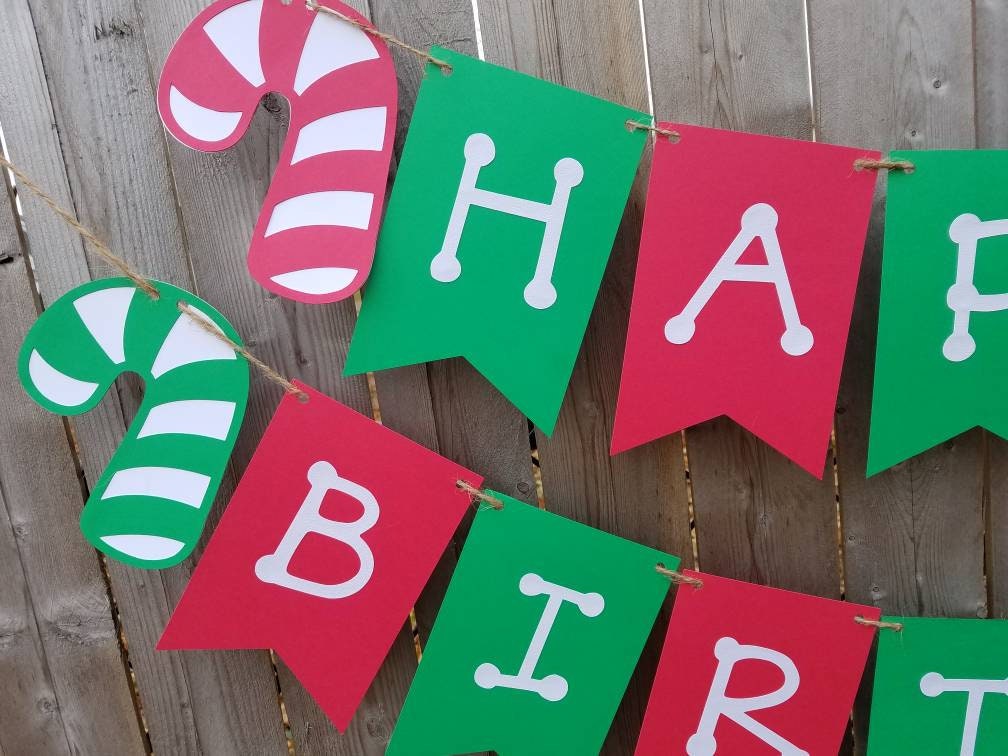 LARGE Christmas Birthday Bannerchristmas Photo Prophappy - Etsy