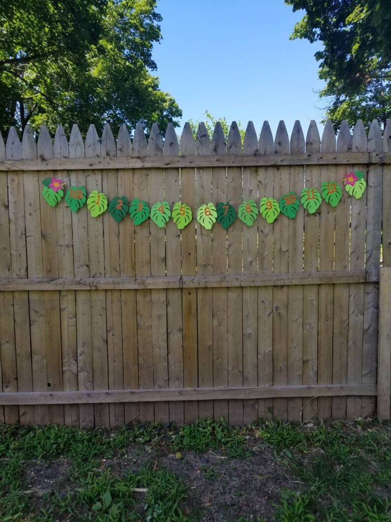 Moana photo banner,luau photo banner,Moana birthday banner,luau birthday banner,tropical birthday banner,tropical photo banner,leaf garland