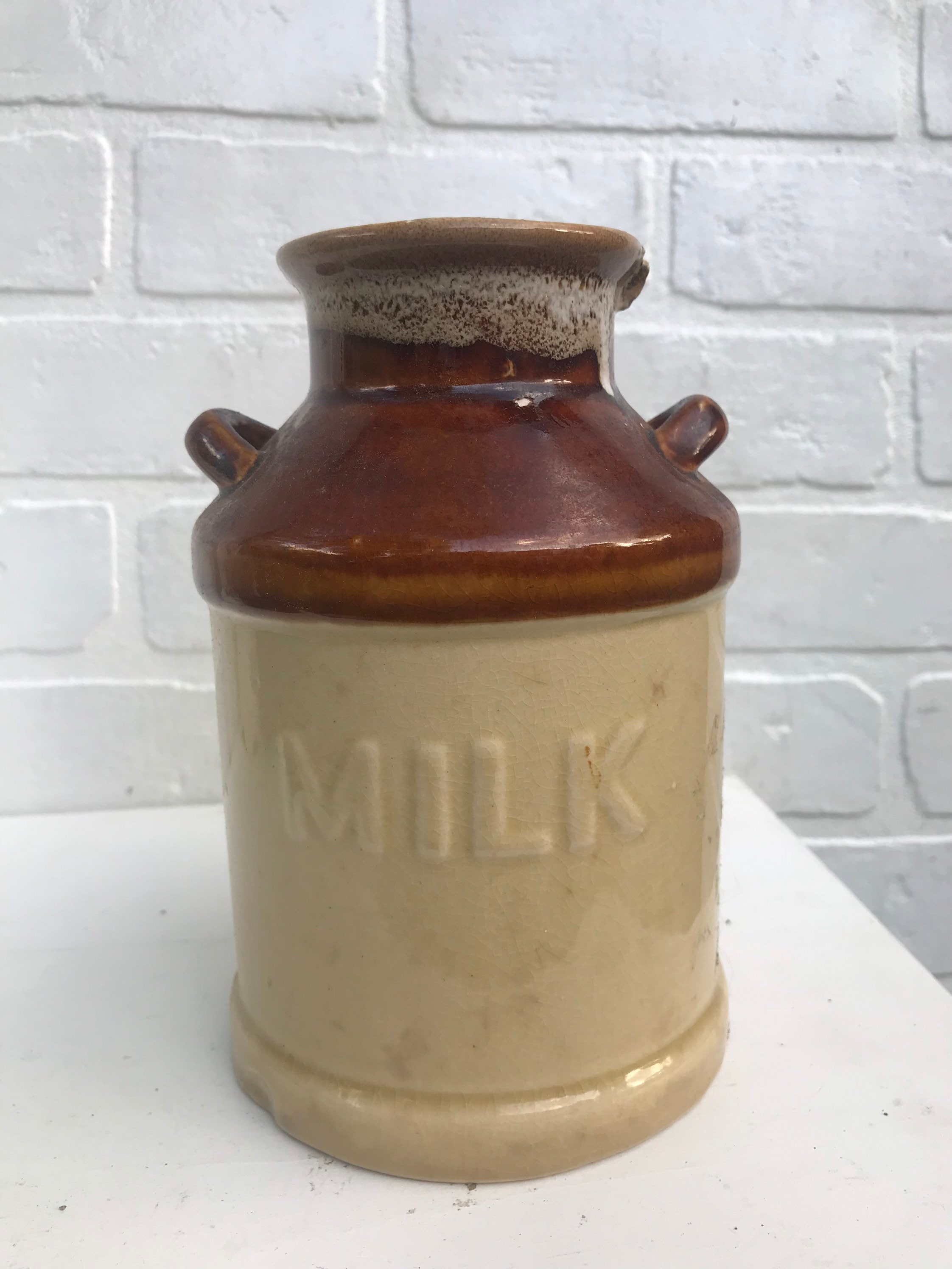 Vintage Ceramic Milk Jug. Pottery Milk Bottle. Kitchen Decor. Etsy