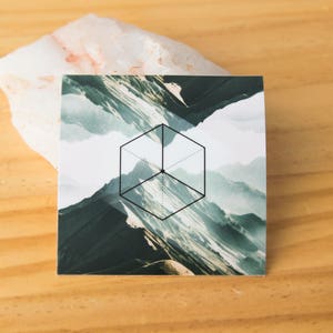 Earth Platonic Solid Geometry Sticker - Air Vinyl Stickers, stability, energy, ancient symbol, crystal grid, boho, tarot, elements, magic